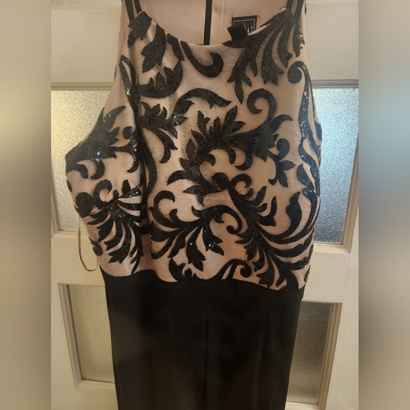 Nw Woman , 20w, black w nude wide leg jumpsuit - Picture 6 of 6